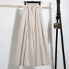 DIMANAF 2026 Spring Summer New Plus Size Women Long Pants Linen Loose Casual Elastic Waist Fashion Lady Bottoms Clothing
