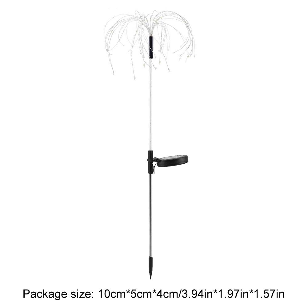 2Pcs Smart Sparklers Firework LED String Light Solar Fireworks Lights 8 Lighting Modes 200 LED Copper Wire Solar Firework Lights