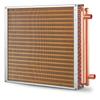 Wymiennik ciepła 20"x 20" Woda-Powietrze 3-rzędowy Miedziane króćce 3/8" 242 żeberka