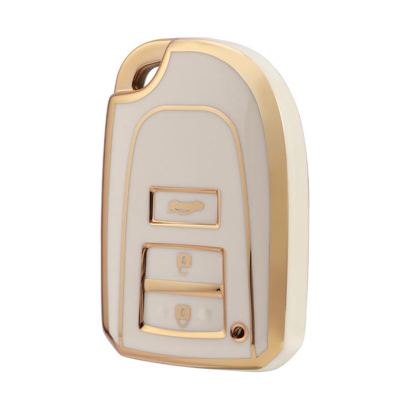 Gold Edge TPU Protective Key Case for Toyota Yaris X, Yaris L, and Vios FS