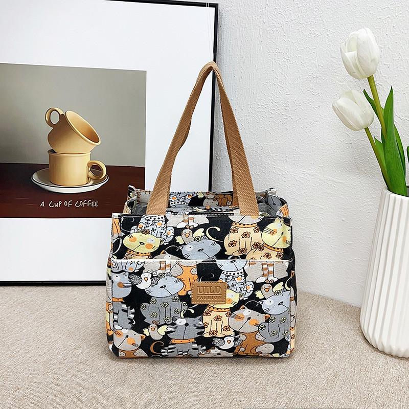

Fashionable Canvas Tote Bag With Unique Vertical Shape And Multiple Color Options Style Four