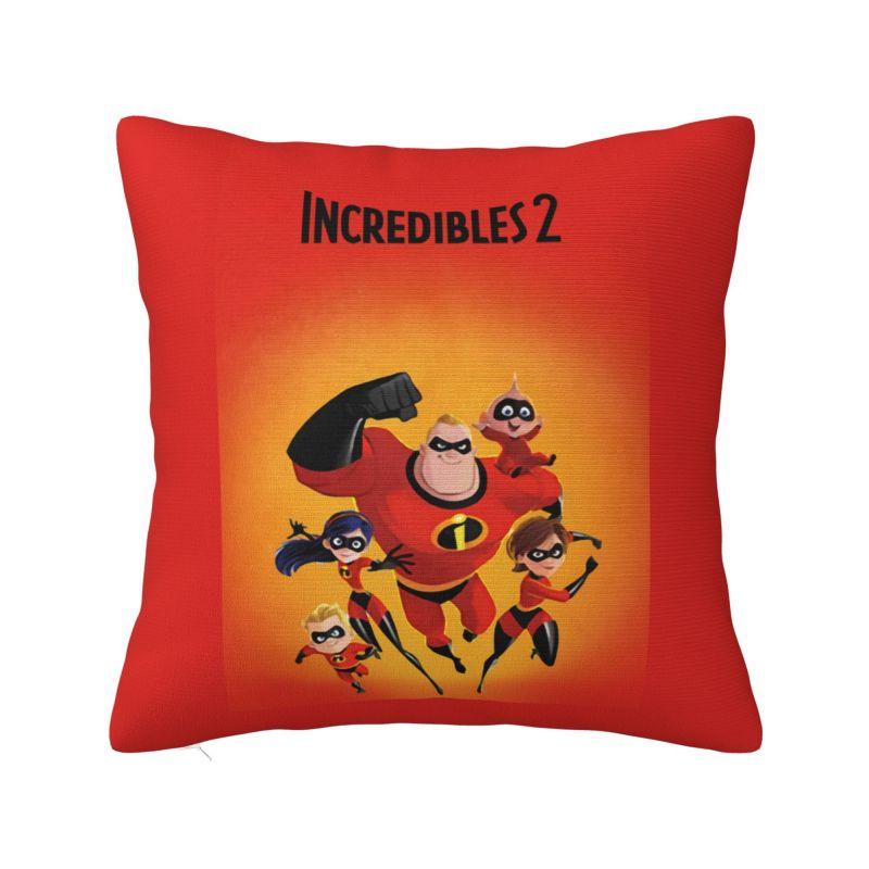 

Custom The Incredibles Nordic Pillow Cover Bob Parr Elastigirl Car Cushion 12x12Inch
