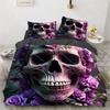 Fire Skull Duvet Cover Set Twin Single Queen King Size Halloween Bedding Set Teen Adult Kids Children Bed Linen Qulit Cover