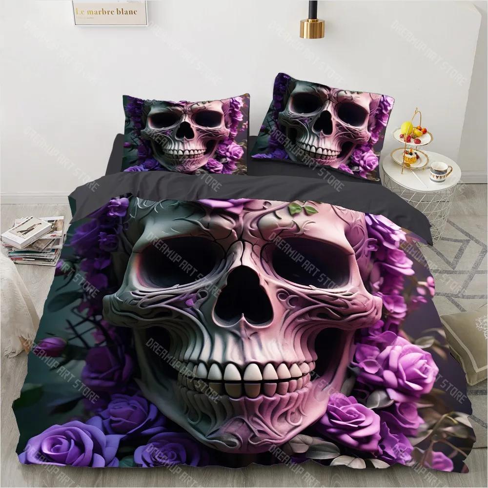 Fire Skull Duvet Cover Set Twin Single Queen King Size Halloween Bedding Set Teen Adult Kids Children Bed Linen Qulit Cover