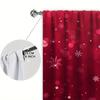 2pcs Dazzling Red Christmas Tree Printed Curtain for Christmas Home Decor - Rod Pocket Window Treatment for Bedroom, Office
