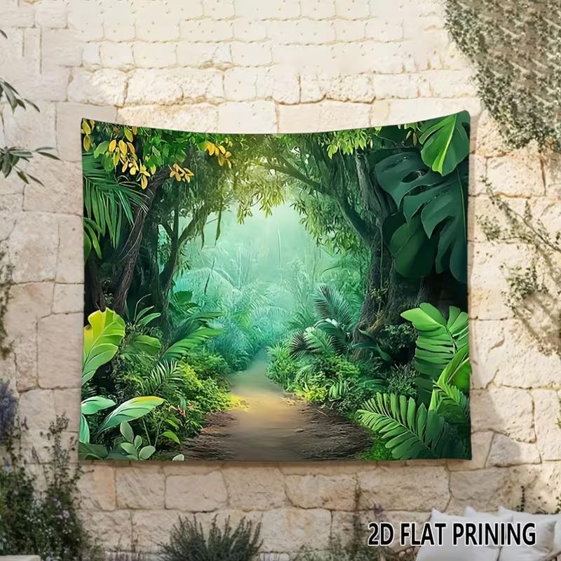 2D Dense Tropical Forest Studio Background for Nature Themed Photoshoot
