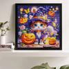 DIY Diamond Art Painting Kit Cute Halloween Witch Cat Pumpkin Pattern Full Drill Canvas Creative Handmade Craft Gift for Adults