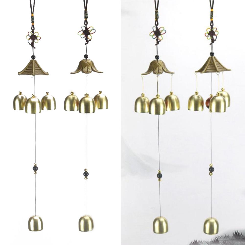 3 Bells Wind Chime Accessories Alloy+Plastic 44cm Bagua Feng Shui Garden Hanging Home Lucky Outdoor Replacement Spare Parts