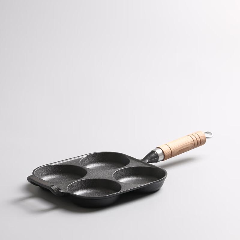 Wutuo 19cm Four-Hole Cast Iron Egg Frying Pan