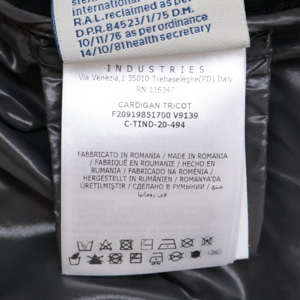 MONCLER CARDIGAN TRICOT Knit Switch Down Jacket Jacket XL blackUsed