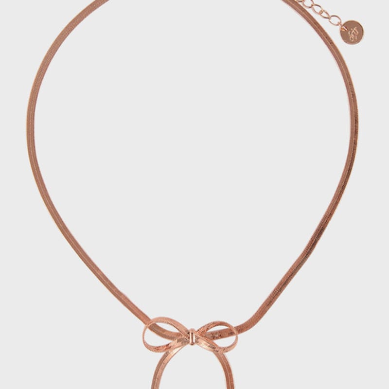 Eireve METAL RIBBON CHOKER NECKLACE_PINK GOLD