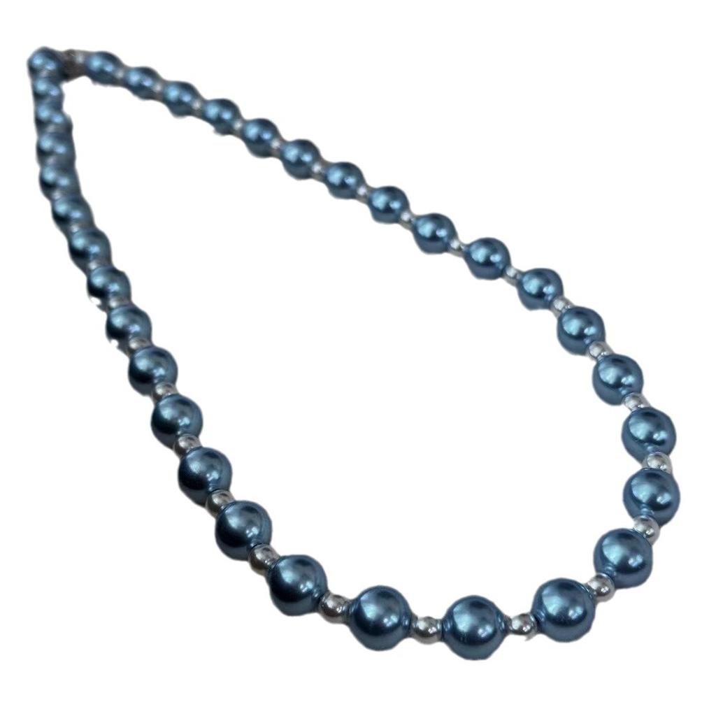 Blue Enchantress Blue Rose Shijia Blue Pearl Gypsy Simple Fashion Versatile Temperament Necklace Women