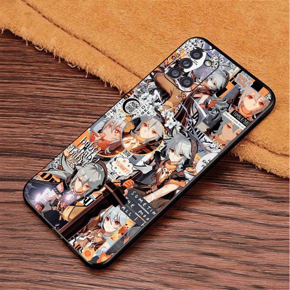 Luxusní Genshin Impact Anime pro Samsung Galaxy A51 A71 A52 A32 4G A41 A12 A02s A72 A21s A31 A23 A73 A03s A33 A52s Phone Funda