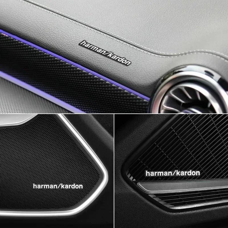 3D Aluminium Harman/Kardon Abzeichen Emblem Auto Audio Aufkleber Für BMW Mercedes Benz AMG Alfa Romeo Renault Mazda Toyota Ford Lada