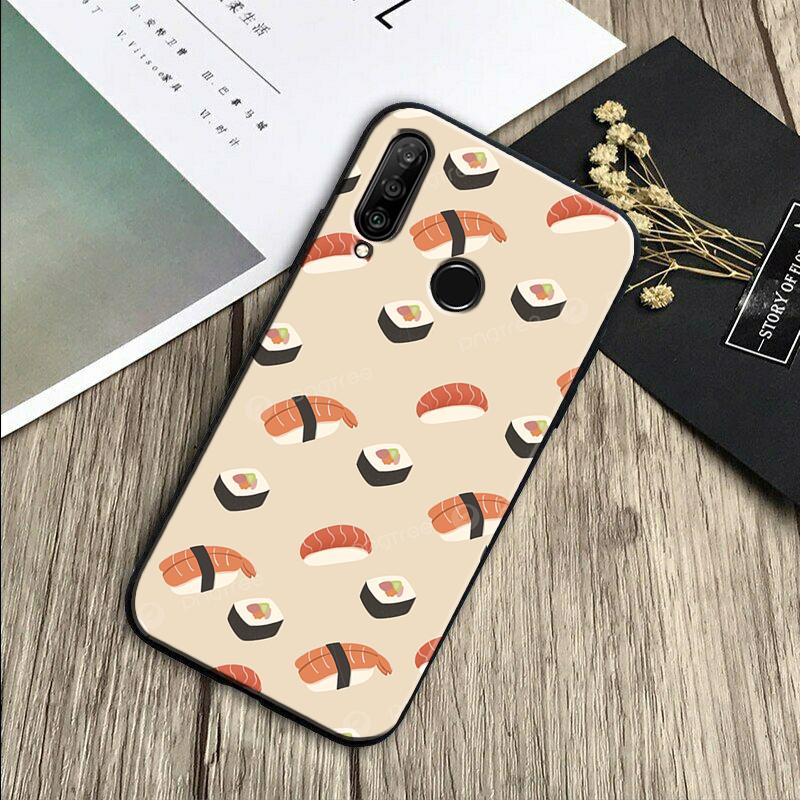 Japanese Sushi Food For Huawei Nova Y70 Y91 Y61 Y72 Y73 Y90 Y60 3i 7i 8i 11 12i 9 10 SE P20 P30 Pro P40 Lite Case