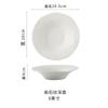 White Porcelain Deep Plate with Rock Pattern Restaurant Soup Bowl Ceramic Breakfast Tableware Salad Ramen Plate Kitchen Utensils