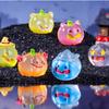 Set of 6 Safe Nontoxic Resins Halloween Pumpkin Figurine Decorations Glowing in Dark Nighttimes Miniature Ornaments