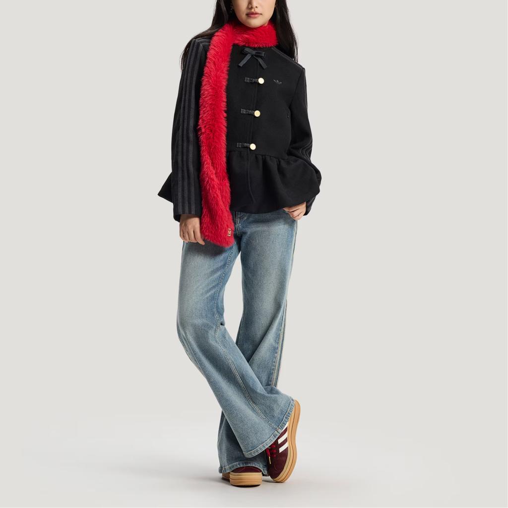 Adidas Originals New Year FW25 CNY Sports Waist-Defining Slim Fit Comfortable Skin-Friendly Striped Jacket Women Jackets KR5068