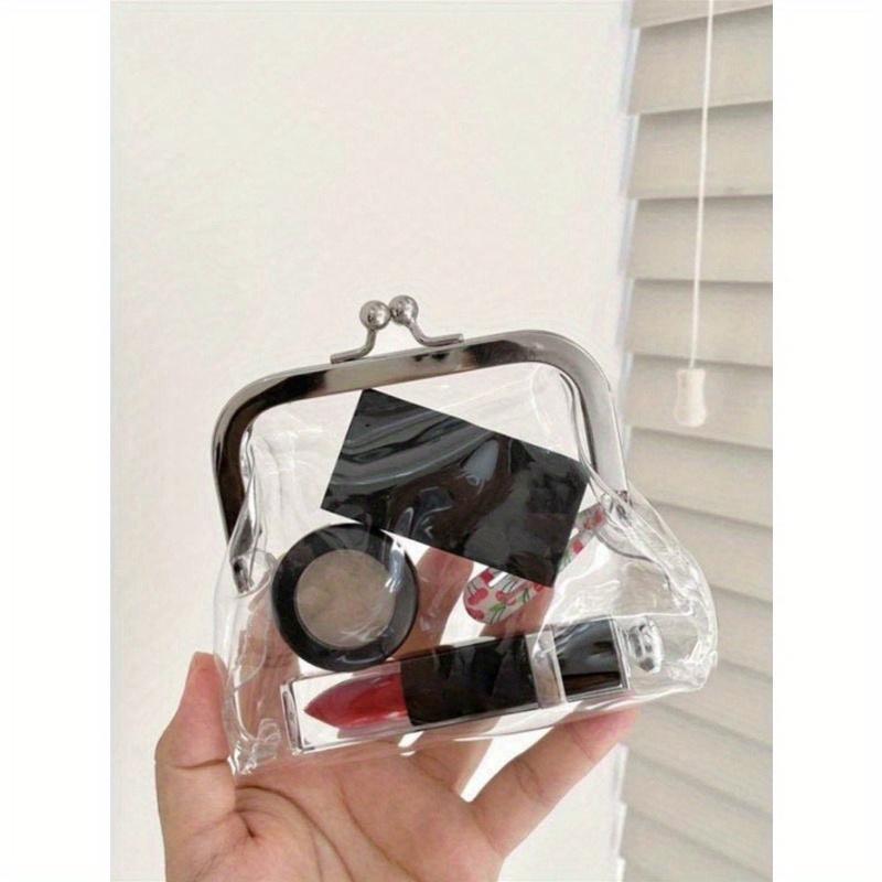 

Маленькая прозрачная дорожная сумка для хранения, портативный мини-кошелек для помады и макияжа, органайзер для наушников и кабелей для передачи данных, кошелек для монет, визитница, косметичка 1pc белый