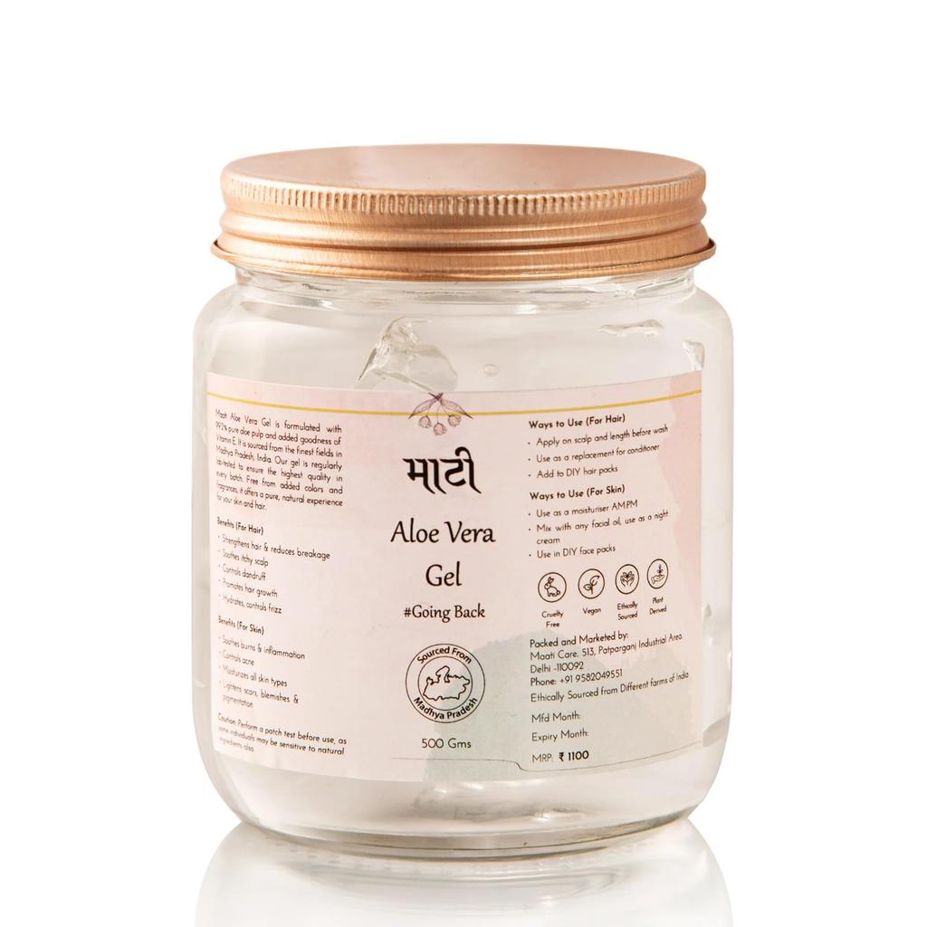 Gel di Aloe Vera Maati per il Viso 500g | Gel di Aloe Vera Puro Biologico al 99,2% per Pelle e Capelli | Idrata, Nutre e Lenisce la Pelle Irritata | Gel Viso