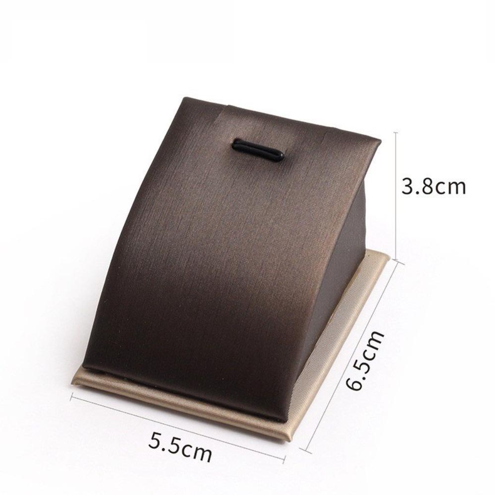 

Simple Mini Jewelry Stand Holder PU Leather Lightweight Showcase Props Protable Save Space Display Stand for Dressing Tables