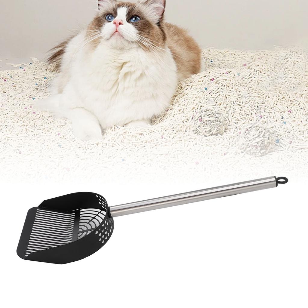 Cat Litter Scoop Stainless Steel Handle Half Round Shovel Pet Sand Sifter Poop Scooper for Beaches Pet Cat Litter Boxes