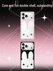 Miffy Rabbit Crystal Square Phone Case for iPhone 15/16/17 Pro Max - Anti-fall Design
