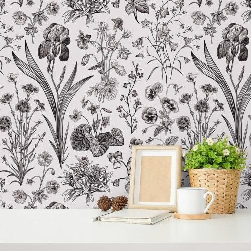 

VEELIKE Цветочные обои, Белые, Узор из листьев в стиле эскиза, Ботаническая наклейка для обоев, 45x300см, Самоклеящиеся, Съемные, Наклейка на стену, Декор интерьера