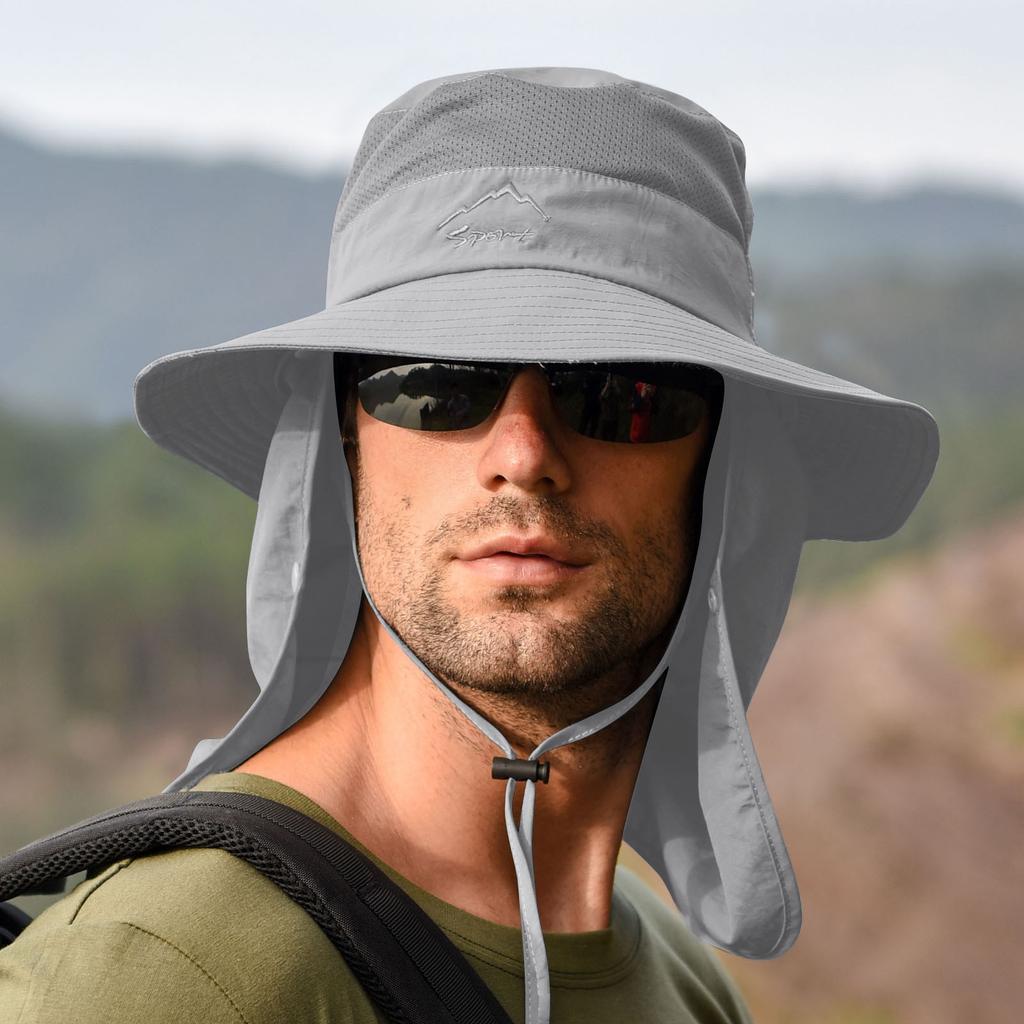 Pánský rybářský klobouk se širokou krempou Outdoor, Rybářský klobouk, Sluneční klobouk, Sluneční