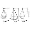 Decorative Iron Plant Stand Modern Geometric Styles Stable Construction For Living Spaces Balcony Use