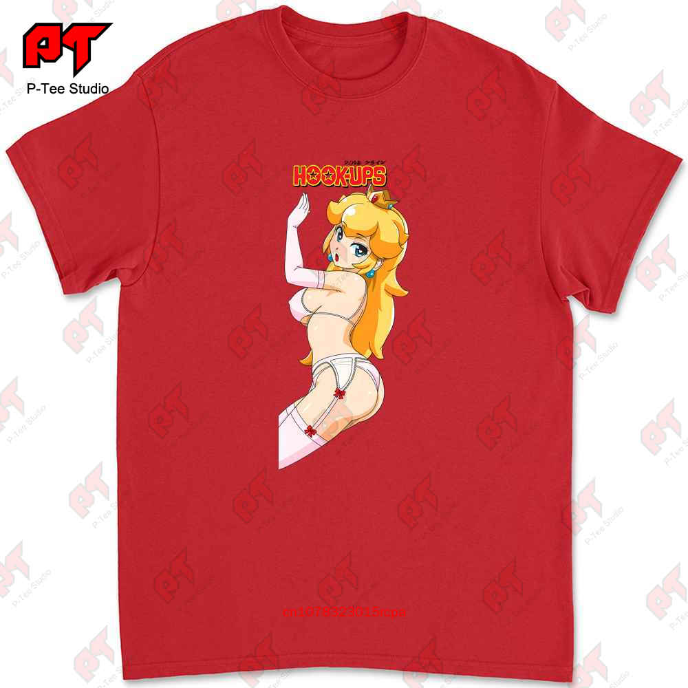 Hook Ups Princess Peach Logo T Shirt M Xl 6PSC S