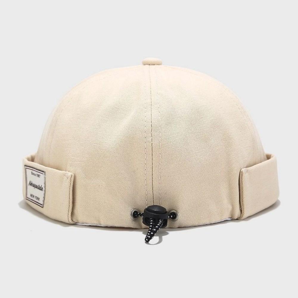 Unisex Cotton Melon Skin Hat Adjustable Hip Hop Docker Cap Brimless Solid Color Landlord Cap Outdoor