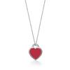 Heart-Shaped Enamel Cross Chain Necklace with Peach Heart Beads for Women - Fashionable Classic Style