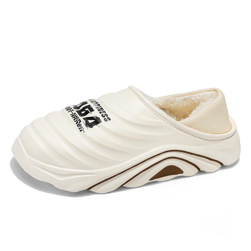 Cotton slippers men's autumn and winter indoor non-slip thick-soled bag and slippers lightweight velvet thermal cotton shoes