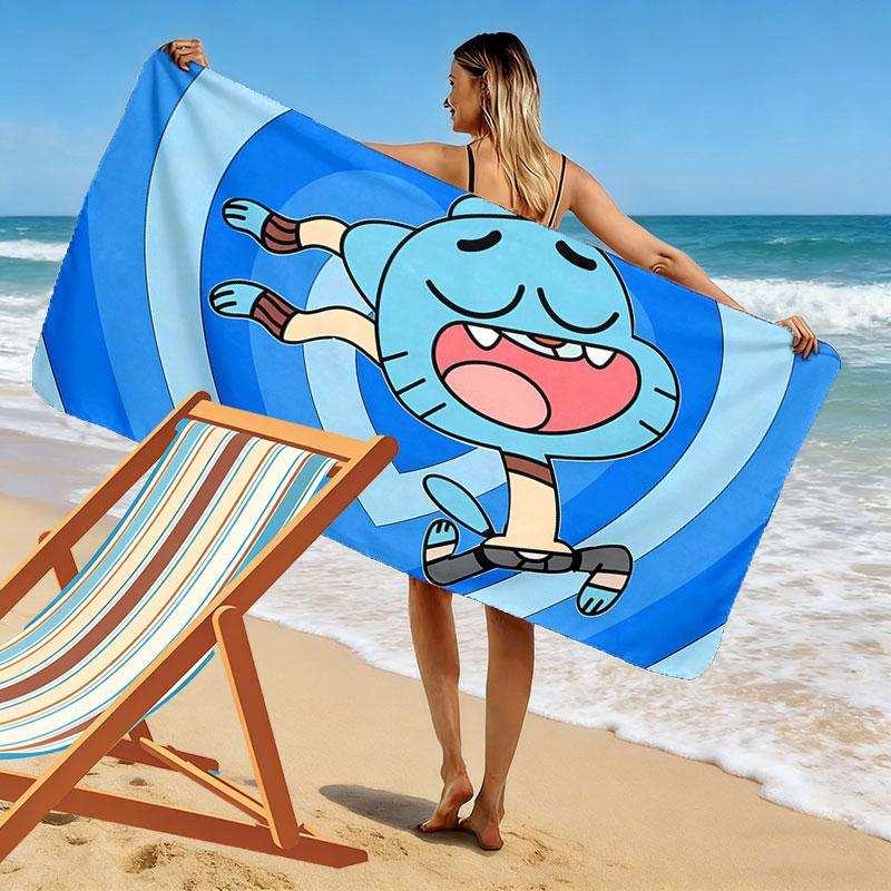 Gumball Print Beach Towel, Large Soft Quick Dry Towel for Beach Camping Swimming