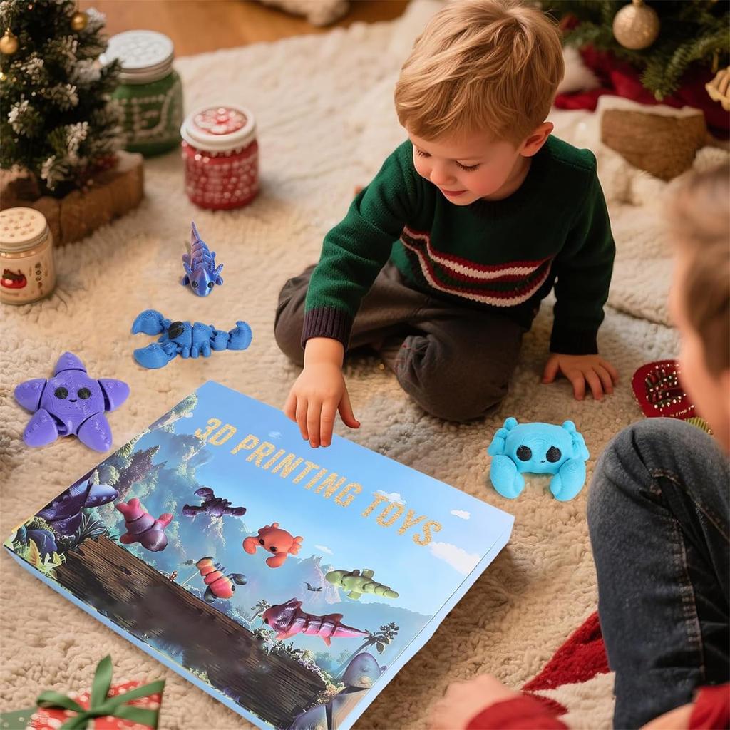 3D Christmas Countdown Advent Calendar with Cute Animals