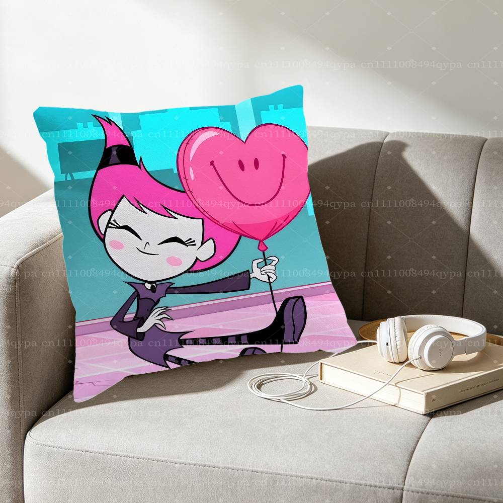 Jinx TTeen Titans Throw Pillow Cover Home Decor Art Decor Pillowcase Cushion Cover for Bed Sofa Living Room Indoor and Outdoor