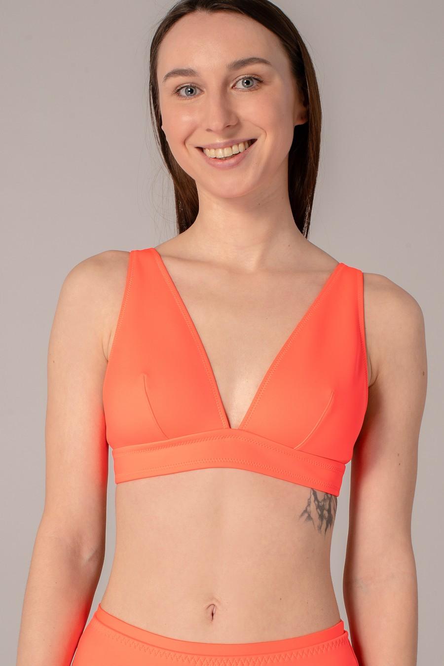 

Купальний ліф однотонний Brabrabra (105704) 46B кораловий