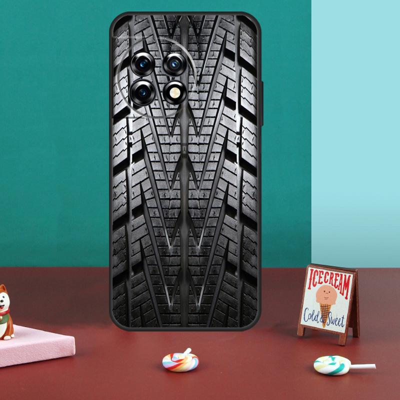 

Black Tire Tyre Tread Texture Case For OnePlus 13T 10T 8T 10R 12R 13R 15 13 12 11 10 9 Nord 5 CE 2 3 4 Lite N20 N30 Cover OnePlus Nord CE3Lite
