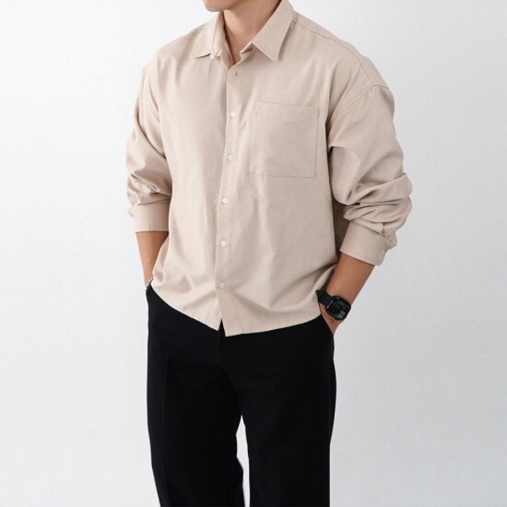 Onl Men Crop Shirt Light Blue Oxford