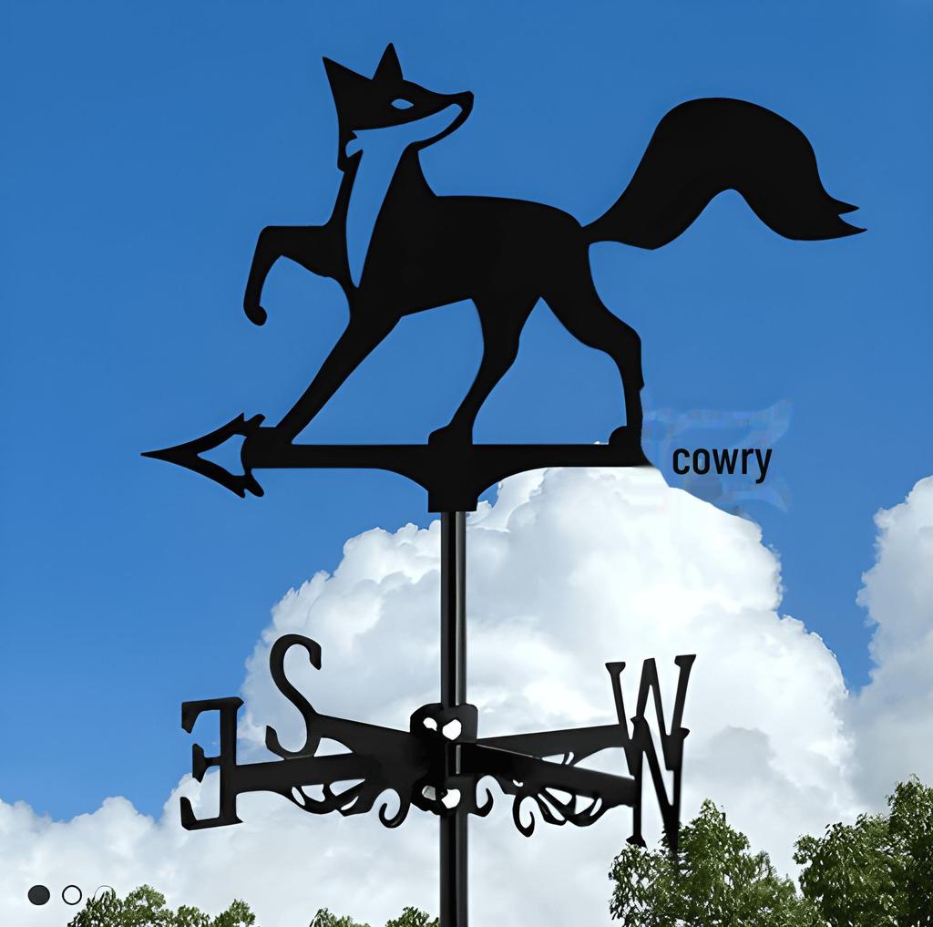 Decorative Iron Weather Vane - Outdoor Metal Roof Ornament
