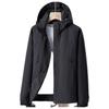 Spring & Autumn Waterproof Softshell Jacket for Outdoor Sports, Travel, Fishing, & Mountaineering with Detachable Hood