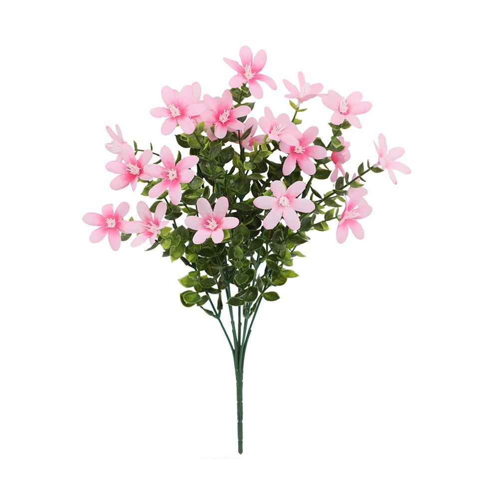 Multicolor Simulation Flower Silk Petals Faux Flower Desktop Ornament