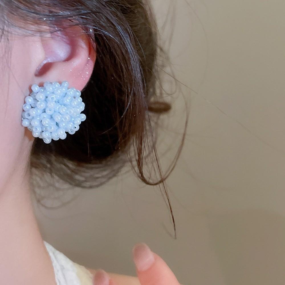 5 Pairs Floral Flower Ear Studs Set Acrylic Korean Style Earrings  Girl Gift