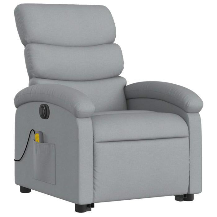 VidaXL Electric Massage Recliner, Relaxation Chair with Adjustable Backrest and Footrest, Seat of 3204014