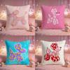 Glossy Balloon Dog Art Cushion Cover Premium Comfort Reversible Pillow Cove Two In One Design for Any Room  Car Interior