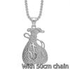 1pc Dollar Sign Gold Color 316L Stainless Steel Big Dollar Sign Pendant Chain Necklace for Women Hiphop Jewelry