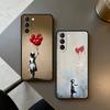 G-Graffiti A-Artist B-Banksy Phone Case For Samsung S25,24,23,22,30,21,10,9,Ultra,Plus,Lite,FE,4,5 G Soft Black Case