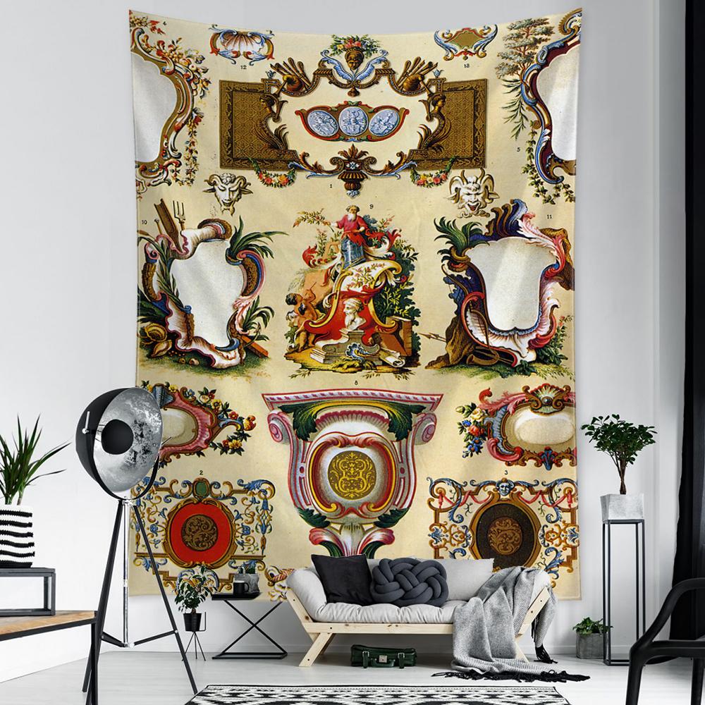 Figuri de Palat de epocă Tapiserie Artă Egipt Tapiz Print Agățat Perete Fundal Pânză Vrăjitorie Decor Boho