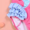 Flamingo Ruffle One-Piece Swimsuit for Girls: Cute, Comfortable, High-Elastic, High-Quality